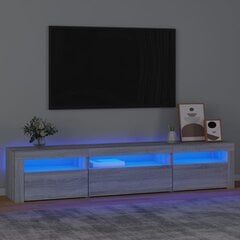 TV skapis ar led, pelēka ozols, 195x35x40cm cena un informācija | TV galdiņi | 220.lv