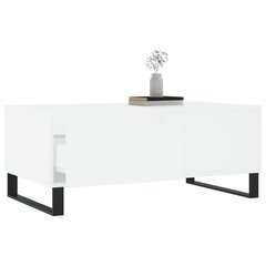Kafijas galdiņš, balts, 90x50x36,5 cm, inženierijas koks cena un informācija | Žurnālgaldiņi | 220.lv