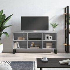 TV skapītis, pelēka ozolkoka, 103,5x30x50 cm, inženierijas koks цена и информация | Тумбы под телевизор | 220.lv