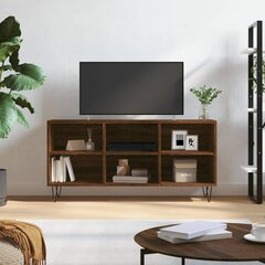 TV skapītis, ozolkoka krāsa, 103,5x30x50 cm, inženierijas koks cena un informācija | TV galdiņi | 220.lv