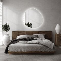 Spogulis LED Tulup, 87x86 cm, sudraba cena un informācija | Spoguļi | 220.lv