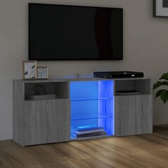 TV skapis ar LED, pelēks ozols, 120x30x50cm cena un informācija | TV galdiņi | 220.lv