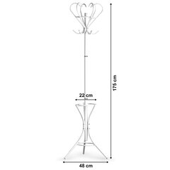 Drēbju pakaramo statīvs, balts cena un informācija | Drēbju pakaramie | 220.lv