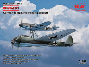 Сборная модель ICM 48101 Mistel S1, German composite training aircraft 1/48 цена и информация | Склеиваемые модели | 220.lv