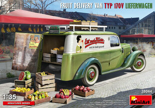 Līmējams modelis MiniArt 38044 FRUIT DELIVERY VAN TYP 170V LIEFERWAGEN 1/35 цена и информация | Склеиваемые модели | 220.lv