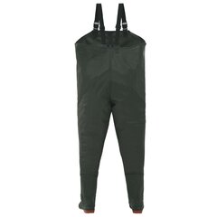 makšķernieku bikses ar zābakiem, zaļas, 40. izmērs cena un informācija | Makšķernieku apģērbs, zābaki | 220.lv