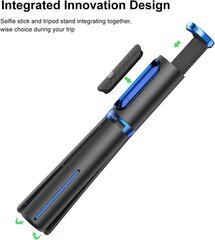 Atumtek Bluetooth Selfie Stick Tripod цена и информация | Моноподы для селфи («Selfie sticks») | 220.lv