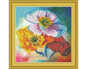 Алмазная мозаика 30x30 cm.  "Poppy trio" цена и информация | Алмазная мозаика | 220.lv