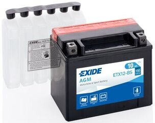 Exide moto akumulators 12V 10Ah YTX12-BS AGM 150x87x130+- cena un informācija | Moto akumulatori | 220.lv