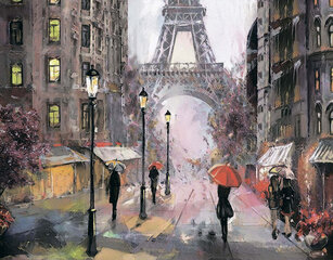 Dimantu mozaīkas komplekts uz rāmja TM Varvikas Paris in the Rain LG249e, 40x50 cm cena un informācija | Dimantu mozaīkas | 220.lv