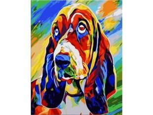 Gleznošana pēc skaitļiem 40x50cm, suns cena un informācija | Gleznas pēc numuriem | 220.lv