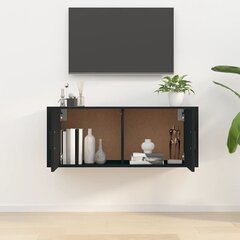 sienas TV plaukts, melns, 100x34,5x40 cm цена и информация | Тумбы под телевизор | 220.lv