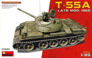 Līmējams modelis MiniArt 37023 T-55A Late Mod. 1965 1/35 цена и информация | Склеиваемые модели | 220.lv