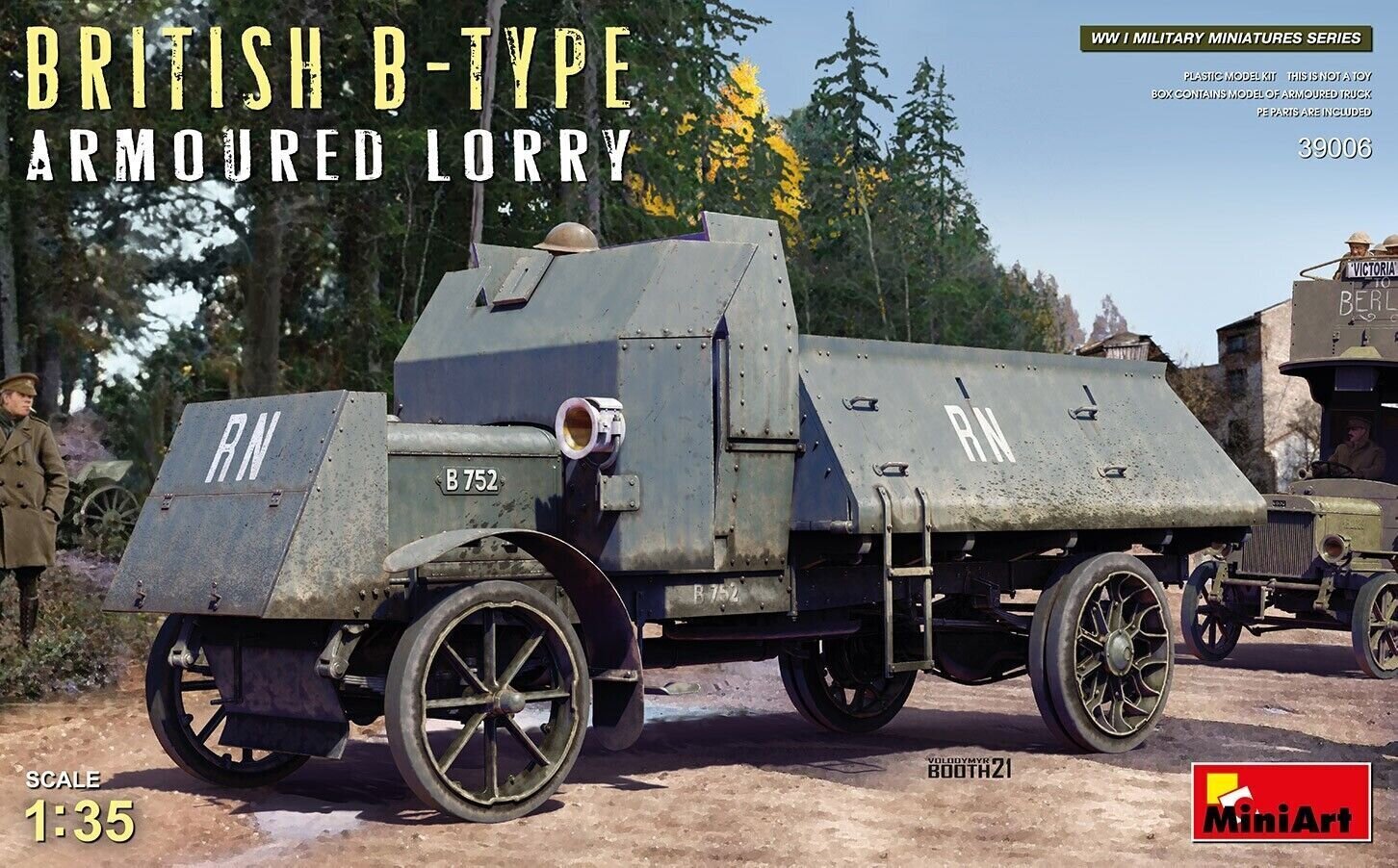 Līmējošais modelis MiniArt 39006 British B-Type Armoured Lorry 1/35 цена и информация | Līmējamie modeļi | 220.lv