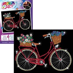 Dimantu mozaīka Sequin Art Bicycle, 25 x 34 cm cena un informācija | Dimantu mozaīkas | 220.lv