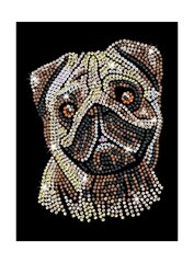 Dimantu mozaīka Sequin Art Pug, 25 x 34 cm cena un informācija | Dimantu mozaīkas | 220.lv