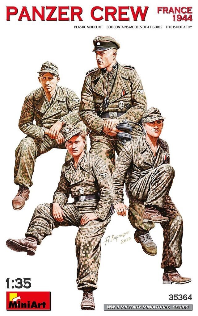 Līmējošais modelis MiniArt 35364 Panzer Crew France 1944 1/35 cena un informācija | Līmējamie modeļi | 220.lv