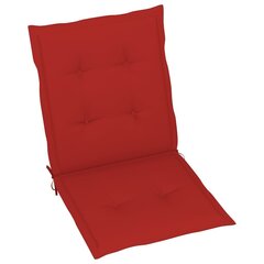 dārza krēslu spilveni, 2 gab., sarkani, 100x50x3 cm cena un informācija | Dekoratīvie spilveni un spilvendrānas | 220.lv