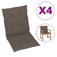 dārza krēslu spilveni, 4 gab., pelēkbrūni, 100x50x3 cm cena un informācija | Dekoratīvie spilveni un spilvendrānas | 220.lv