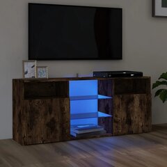 TV skapis ar LED apgaismojumu, dūmozols, 120x30x50cm cena un informācija | TV galdiņi | 220.lv