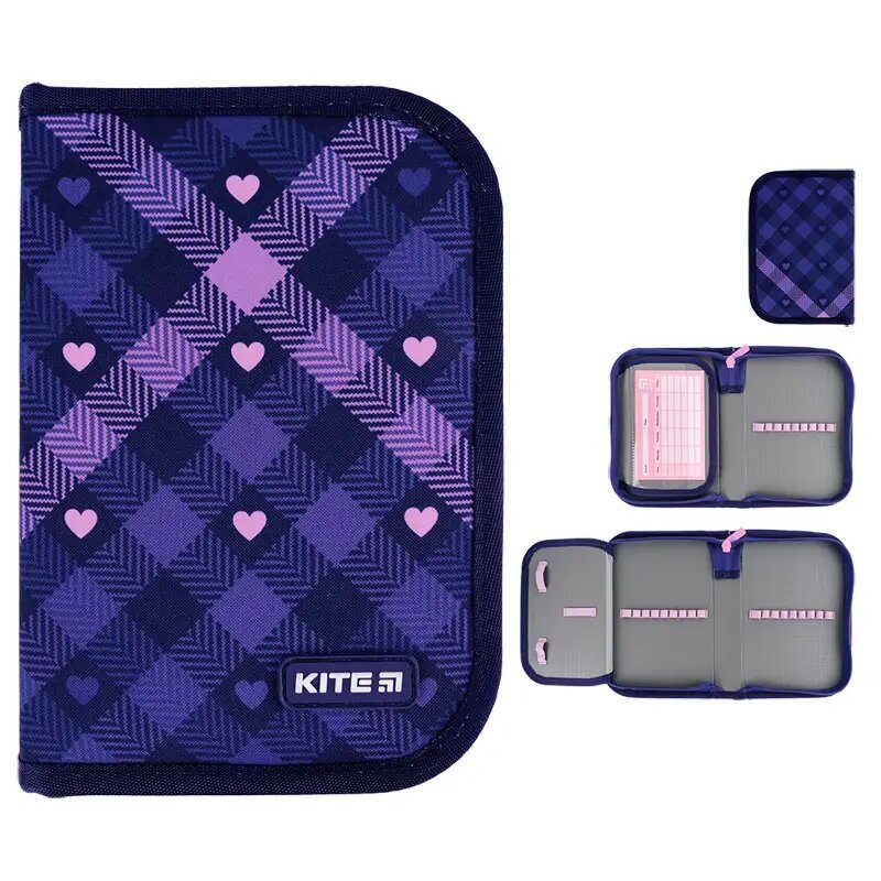 Penālis Check and Hearts, Kite, 200x140x39 mm цена и информация | Penāļi | 220.lv