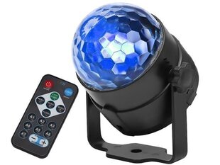 Disko bumbas LED RGB 7 režīmi + 360 ° 7056 tālvadības pults cena un informācija | Galda lampas | 220.lv