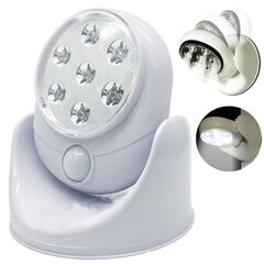 Bezvadu lampa ar kustības sensoru 7 LED цена и информация | Настенные светильники | 220.lv