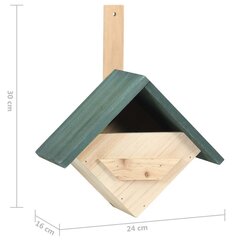 putnu būrīši, 4 gab., 24x16x30 cm, egles koks cena un informācija | Putnu būri un barotavas | 220.lv