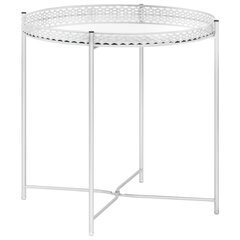 322800 Side Table Silver 40x40x41 cm Glass cena un informācija | Žurnālgaldiņi | 220.lv