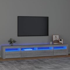 TV skapis ar led, pelēka ozols, 240x35x40cm цена и информация | Тумбы под телевизор | 220.lv