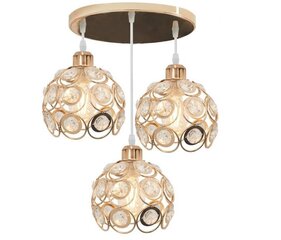 Elegants griestu lampa APP211-3CPR zelta kristāls цена и информация | Люстры | 220.lv