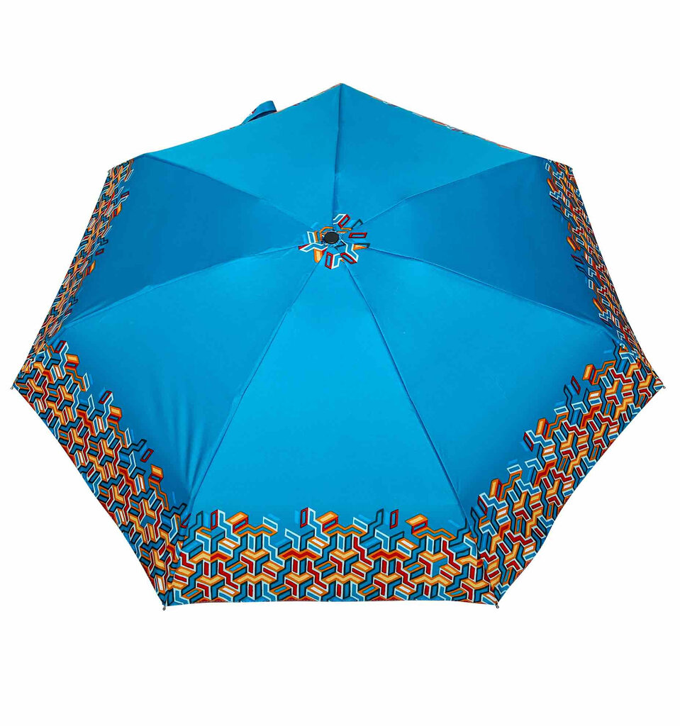 Lietussargs 4x saliekams - Pocket Mini, tetris-turquoise PARASOL cena un informācija | Lietussargi sievietēm | 220.lv