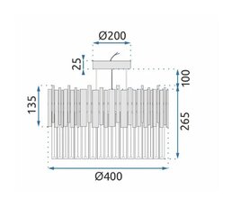 Kristāla plafonlampa zelta APP1100-4CP cena un informācija | Lustras | 220.lv