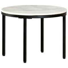 kafijas galdiņš, balts un melns, Ø50 cm, marmors cena un informācija | Žurnālgaldiņi | 220.lv