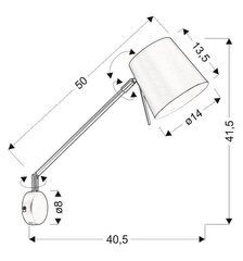 Candellux sienas lampa Killy cena un informācija | Sienas lampas | 220.lv