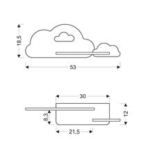 Candellux настенный детский LED светильник Облако цена и информация | Детские светильники | 220.lv