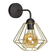 Milagro sienas lampa Lupo Black/Gold cena un informācija | Sienas lampas | 220.lv