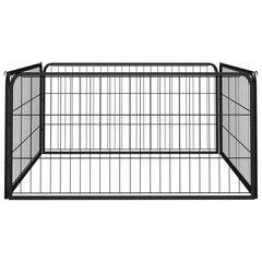 Suņu nožogojums, 4 segmenti, 100x50cm, melns cena un informācija | Būri un aksesuāri grauzējiem | 220.lv