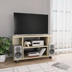 TV skapītis uz ritentiņiem, 80x40x40 cm, skaidu plāksne цена и информация | Тумбы под телевизор | 220.lv