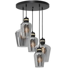 Eco-Light piekarināmā lampa Richmond Black/Gold 5 cena un informācija | Lustras | 220.lv