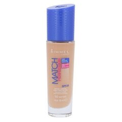 Grima pamats Rimmel London Macth &amp; Perfection, 30 ml, 102 Light Nude cena un informācija | Grima bāzes, tonālie krēmi, pūderi | 220.lv