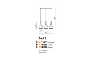 Azzardo подвесной светильник AZ1655 Soul 3 цена и информация | Люстры | 220.lv