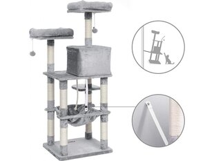 Kaķis skrāpē post Feandrea PCT15W, 143 cm, pelēks cena un informācija | Kaķu mājas, nagu asināmie | 220.lv