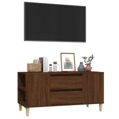 TV skapītis, ozolkoka krāsa, 102x44,5x50 cm, inženierijas koks цена и информация | Тумбы под телевизор | 220.lv