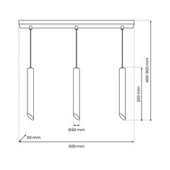 Eko-Light piekaramā lampa Corte cena un informācija | Lustras | 220.lv