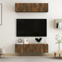 sienas TV skapīši, 4 gb., ozola, 60x30x30 cm, inženierijas koks cena un informācija | TV galdiņi | 220.lv