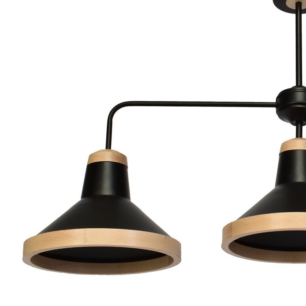 Milagro griestu lampa Salma Black/Wood cena un informācija | Griestu lampas | 220.lv