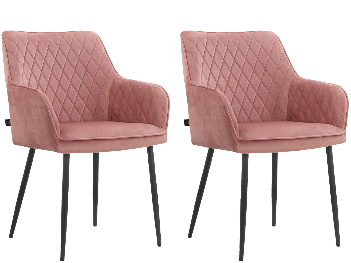 2-jų ēdamistabas krēslu komplekts Loft24 Elvira, rozā цена и информация | Virtuves un ēdamistabas krēsli | 220.lv