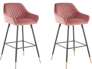 Baro krēsls Notio Living Bianca, rozā/melna cena un informācija | Virtuves un ēdamistabas krēsli | 220.lv