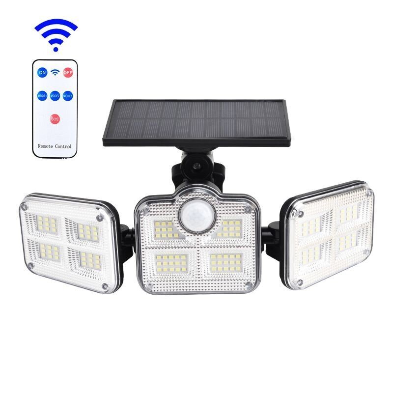 LED lampa ar kustības sensoru un saules bateriju, balta цена и информация | Āra apgaismojums | 220.lv